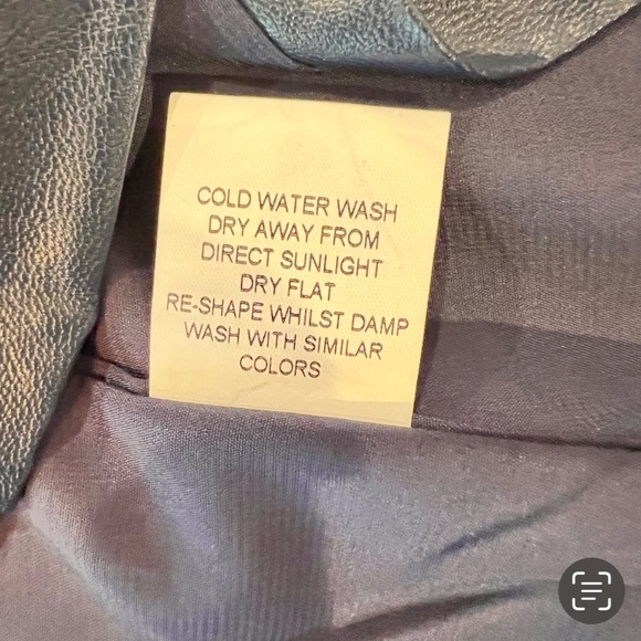 #A044  For Her NYC Royal Blue Faux Leather Top – Embellished Collar  Size M - Picture 9 of 10